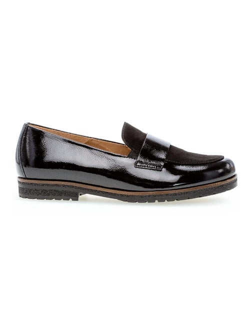 Mocassins  en cuir vernis - Kiabi