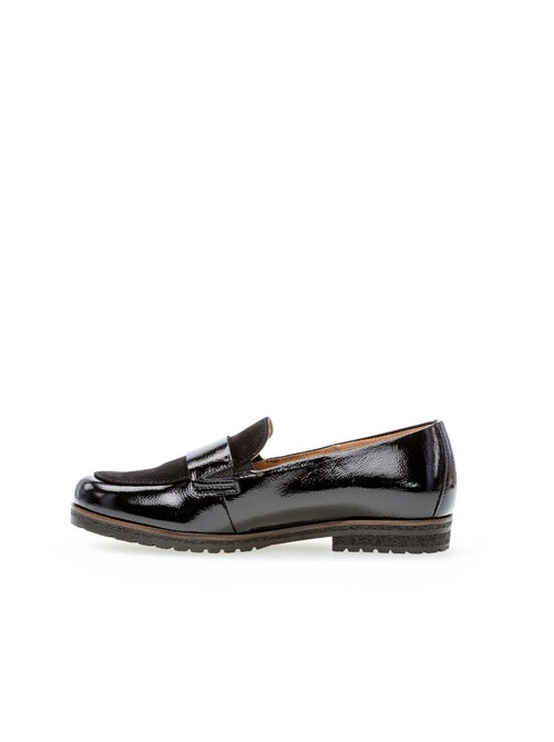 Mocassins  en cuir vernis - Kiabi