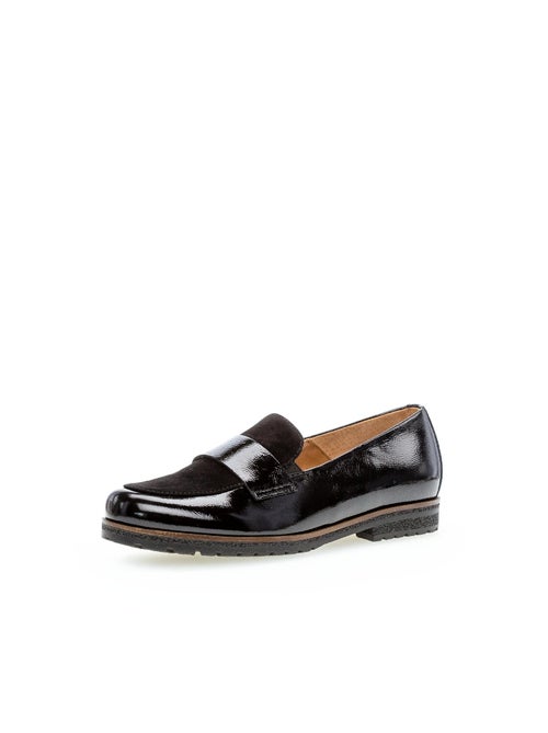 Mocassins  en cuir vernis - Kiabi