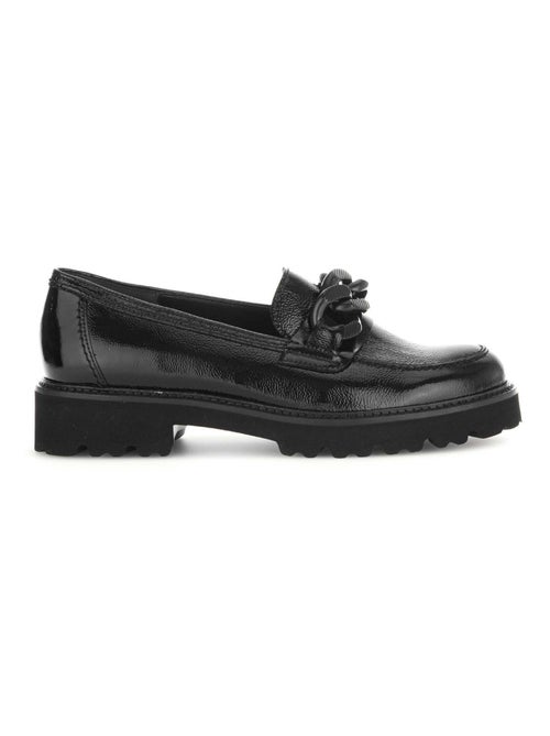 Mocassins  en cuir vernis - Kiabi