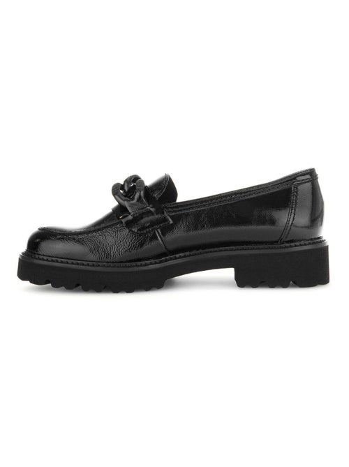 Mocassins  en cuir vernis - Kiabi
