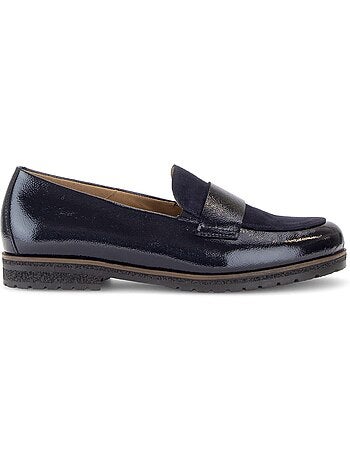 Mocassins en cuirs combinés