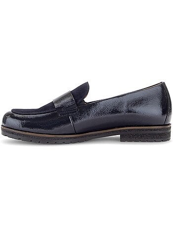 Mocassins en cuirs combinés
