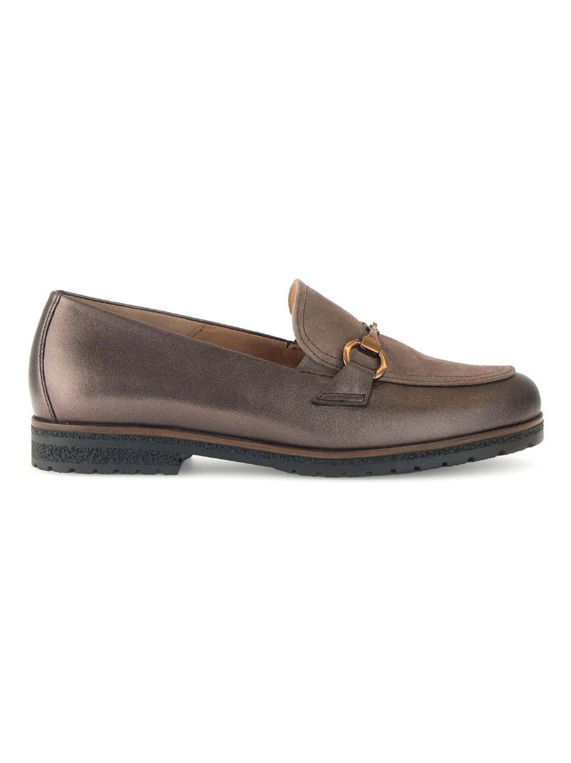 Mocassins  en cuirs combinés Gabor Bronze - Kiabi