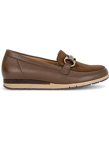 Mocassins en cuirs combinés