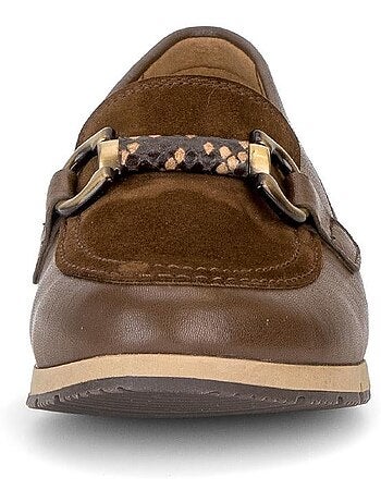 Mocassins en cuirs combinés