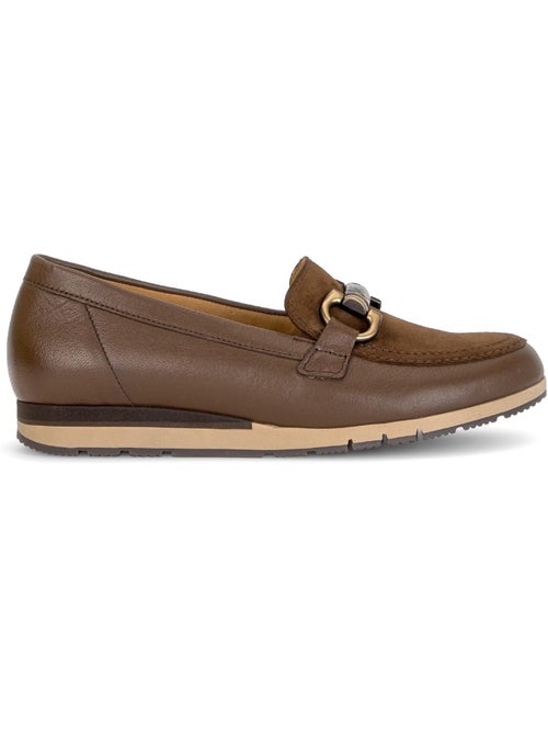Mocassins  en cuirs combinés - Kiabi