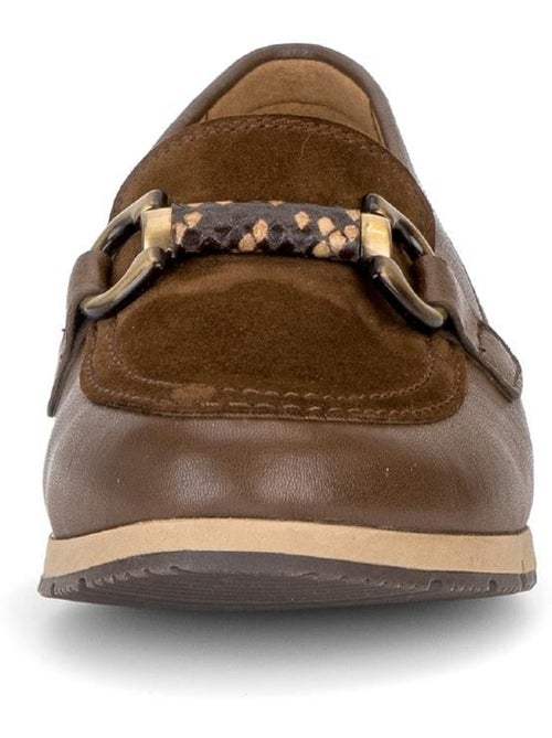 Mocassins  en cuirs combinés - Kiabi