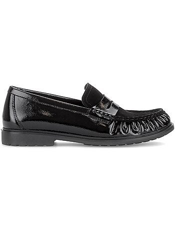 Mocassins en cuirs combinés