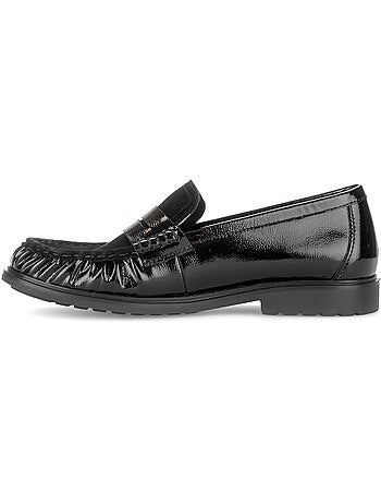 Mocassins en cuirs combinés