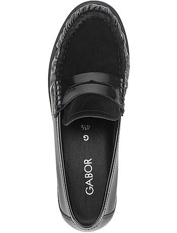 Mocassins en cuirs combinés