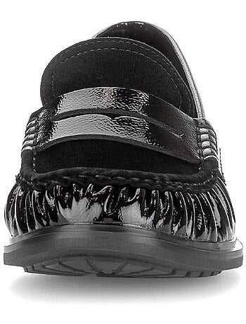 Mocassins en cuirs combinés