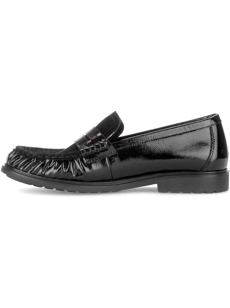 Mocassins  en cuirs combinés Noir Noir - Kiabi