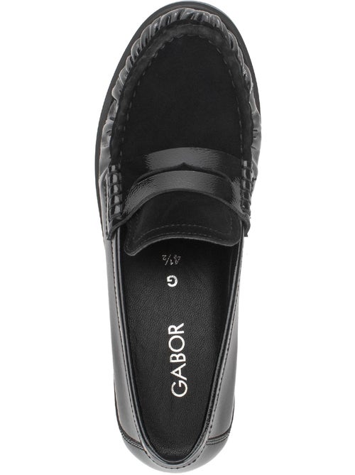 Mocassins  en cuirs combinés - Kiabi