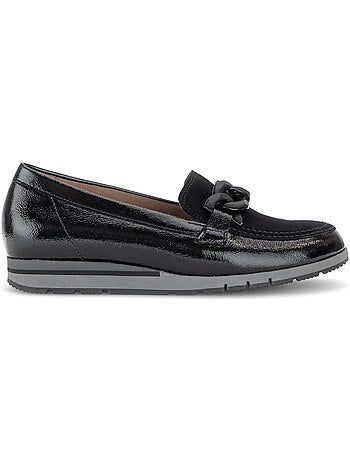 Mocassins en cuirs combinés