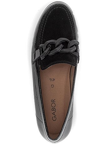 Mocassins en cuirs combinés