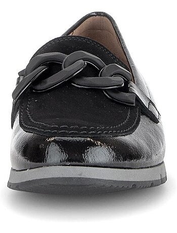 Mocassins en cuirs combinés