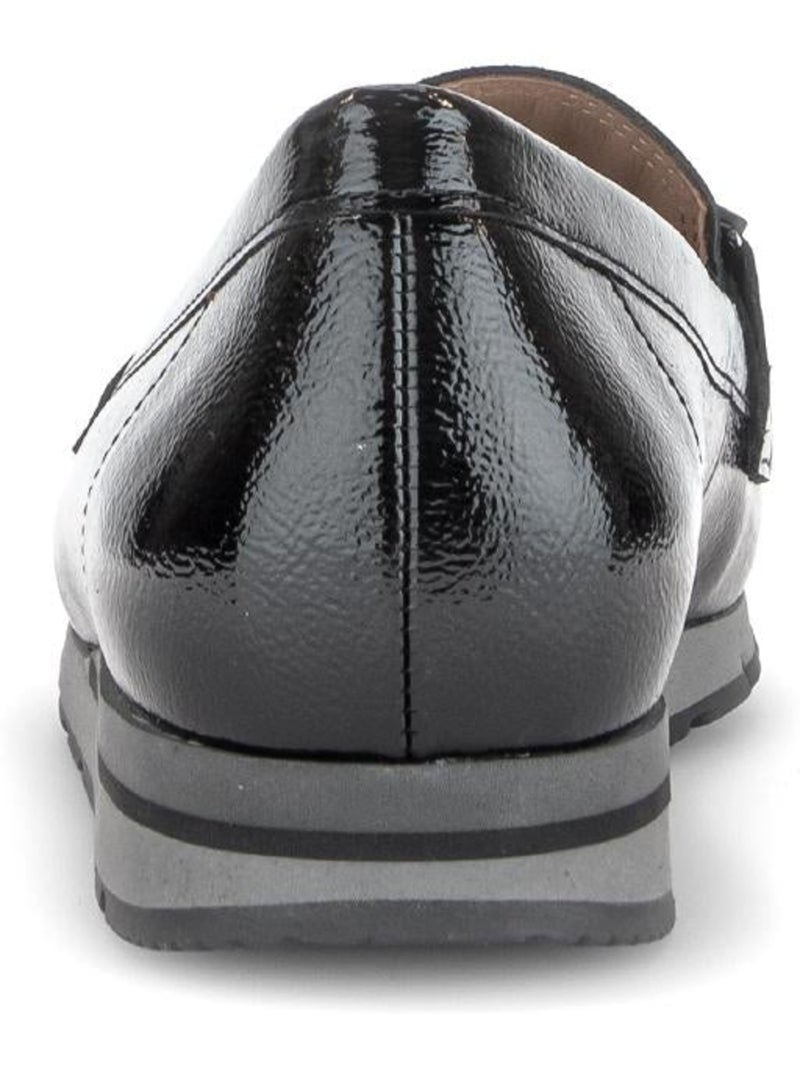 Mocassins  en cuirs combinés Noir Noir - Kiabi