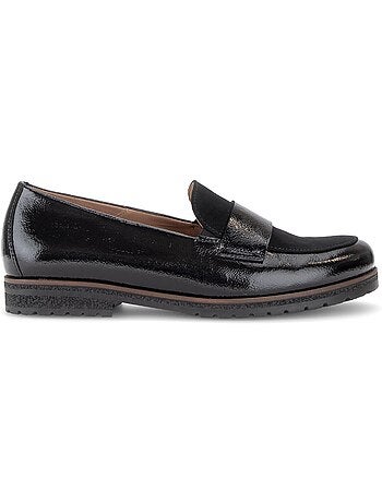 Mocassins en cuirs combinés