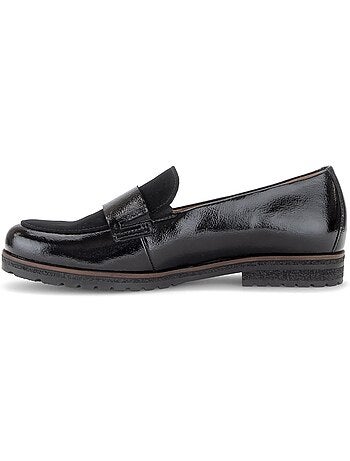 Mocassins en cuirs combinés