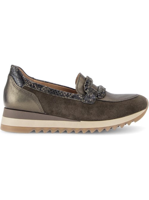 Mocassins  en cuirs combinés - Kiabi
