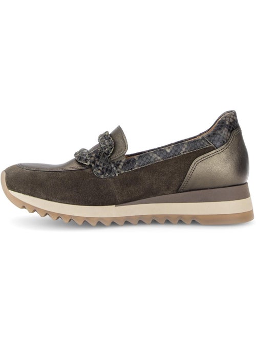 Mocassins  en cuirs combinés - Kiabi