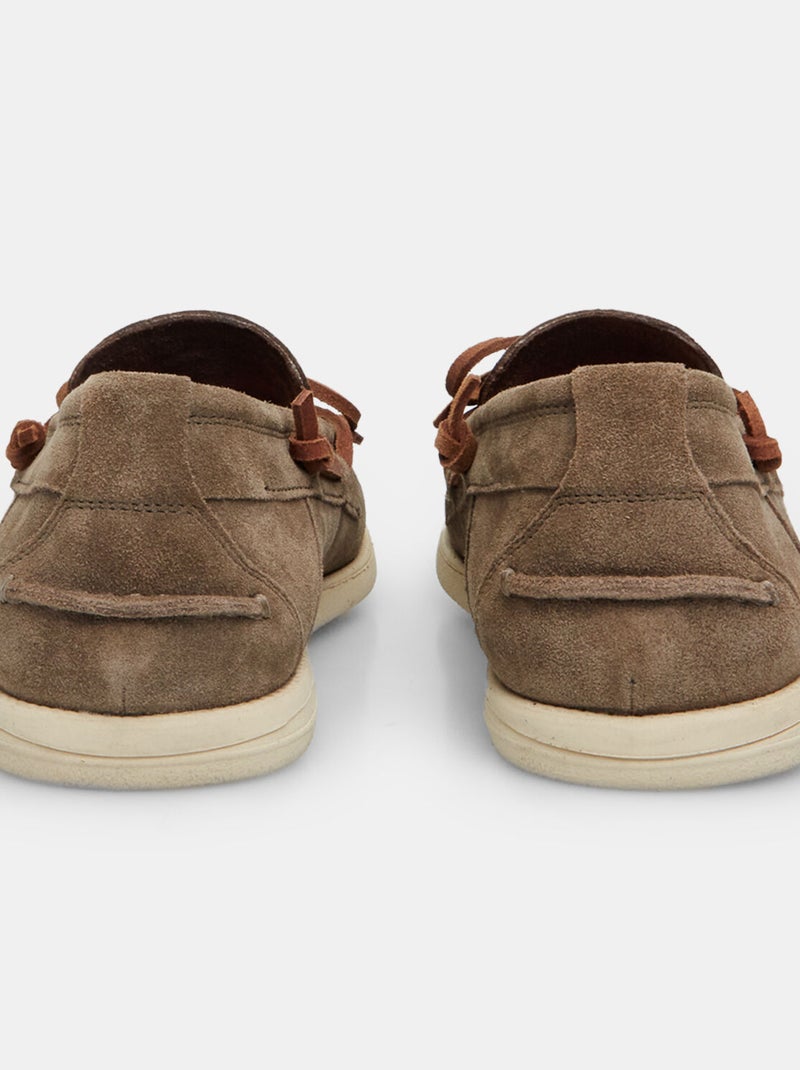 Mocassins en daim BATA Beige - Kiabi