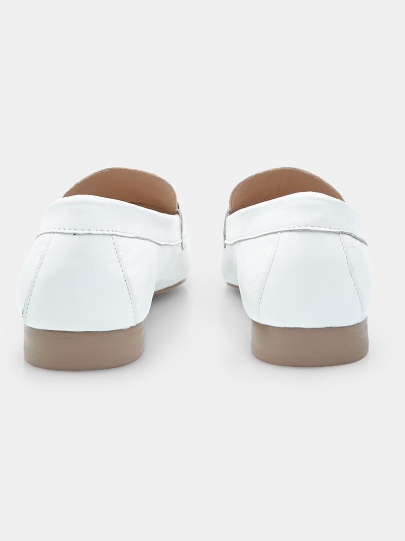 Mocassins en daim BATA Blanc - Kiabi