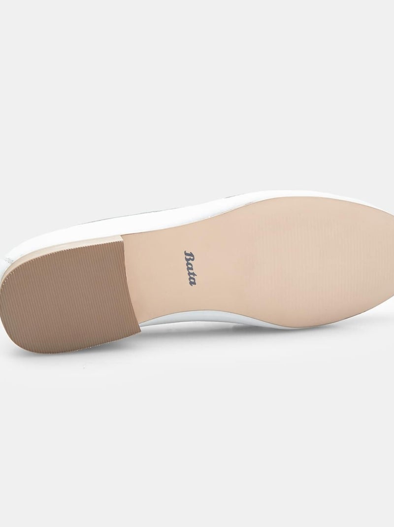 Mocassins en daim BATA Blanc - Kiabi