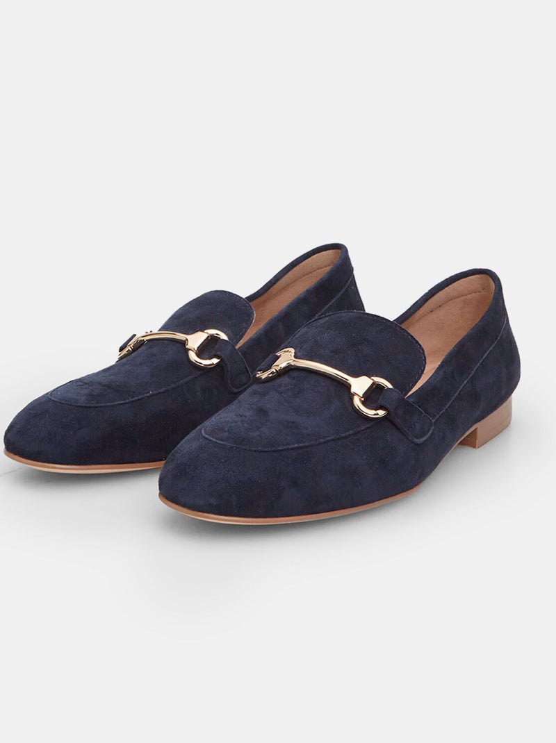 Mocassins en daim BATA Bleu - Kiabi