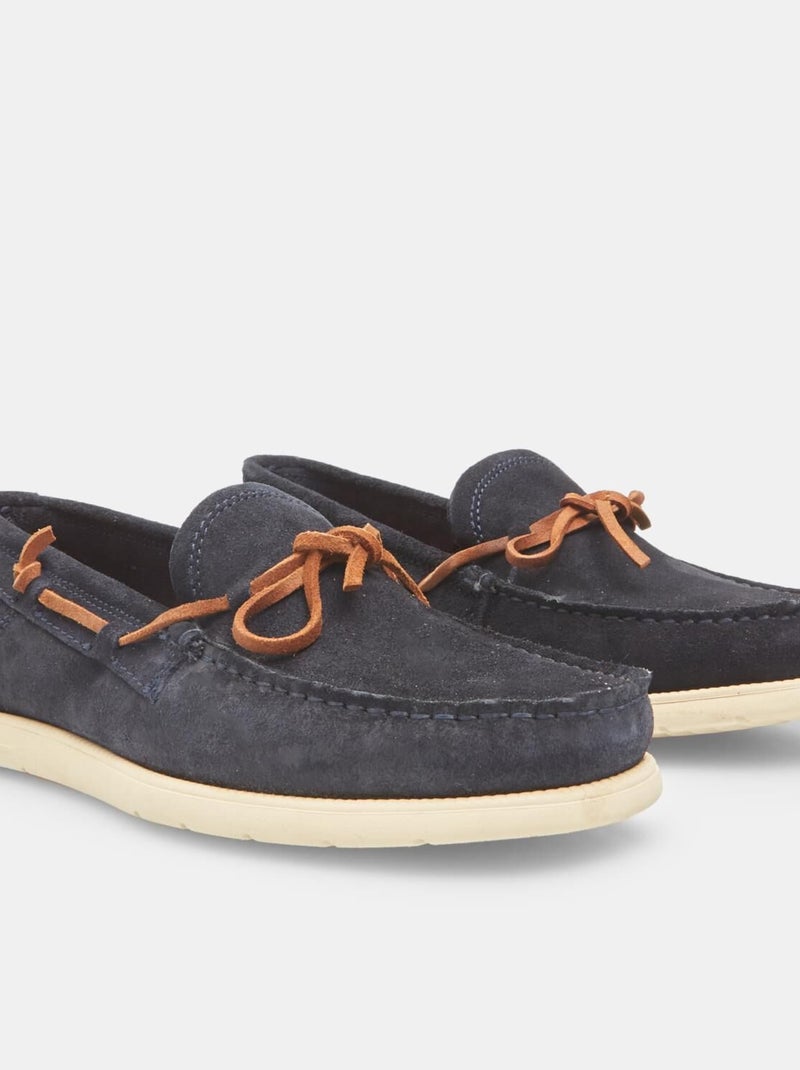 Mocassins en daim BATA Bleu - Kiabi