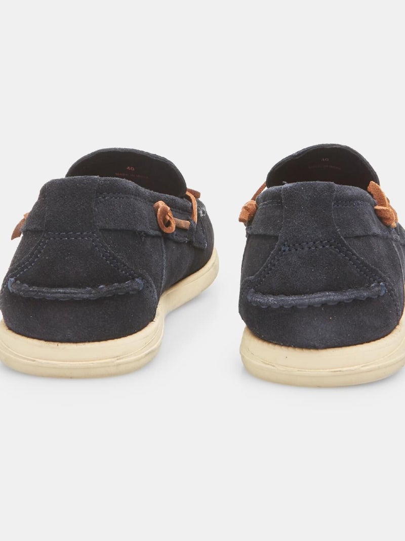 Mocassins en daim BATA Bleu - Kiabi