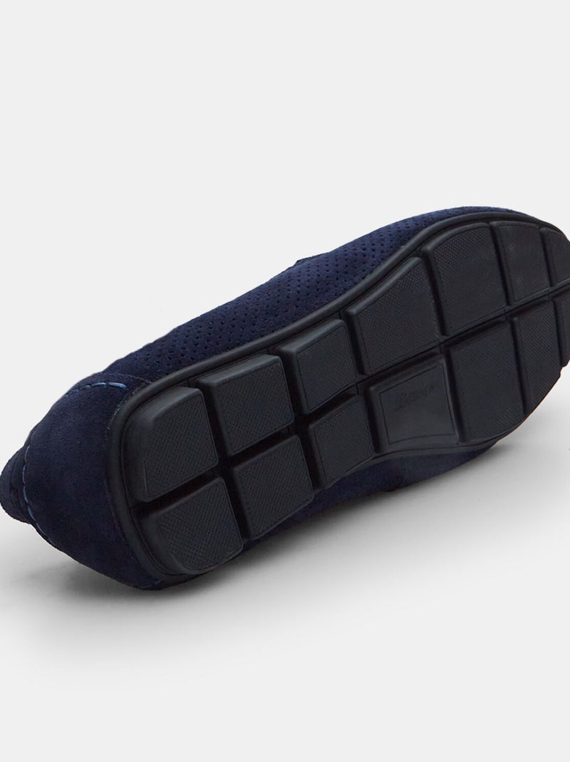 Mocassins en daim BATA Bleu - Kiabi