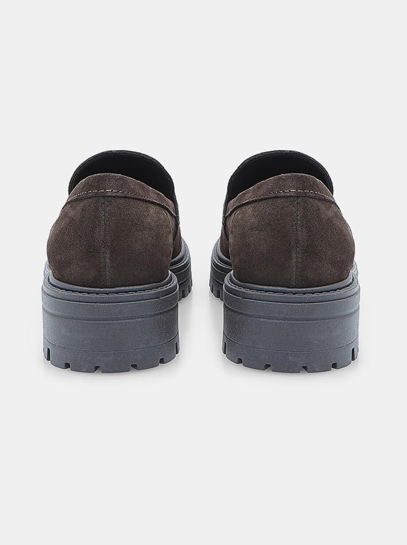 Mocassins en daim BATA Marron - Kiabi