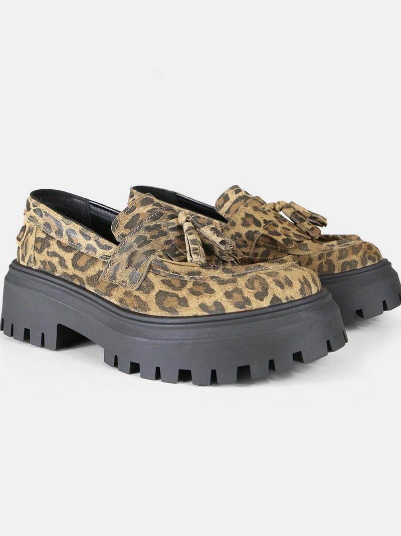 Mocassins en daim BATA Multicolore - Kiabi