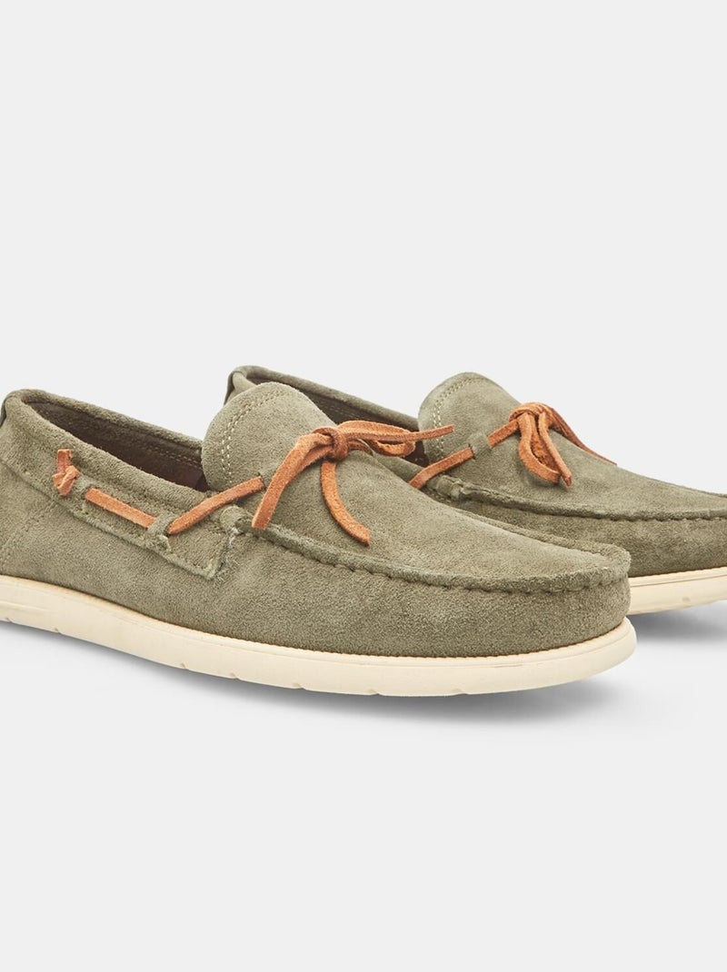 Mocassins en daim BATA Vert - Kiabi