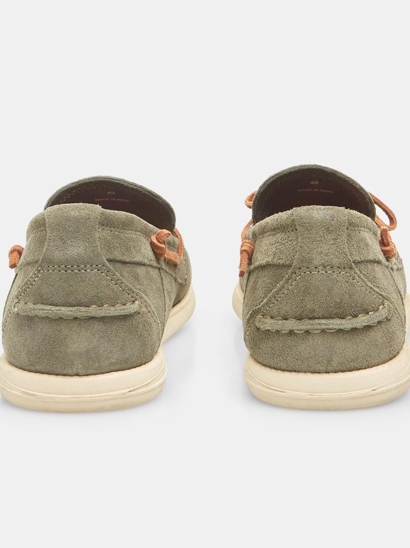 Mocassins en daim BATA Vert - Kiabi