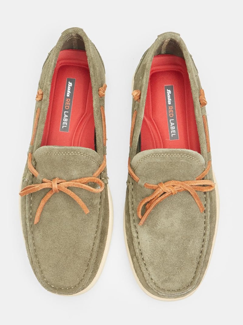 Mocassins en daim BATA Vert - Kiabi