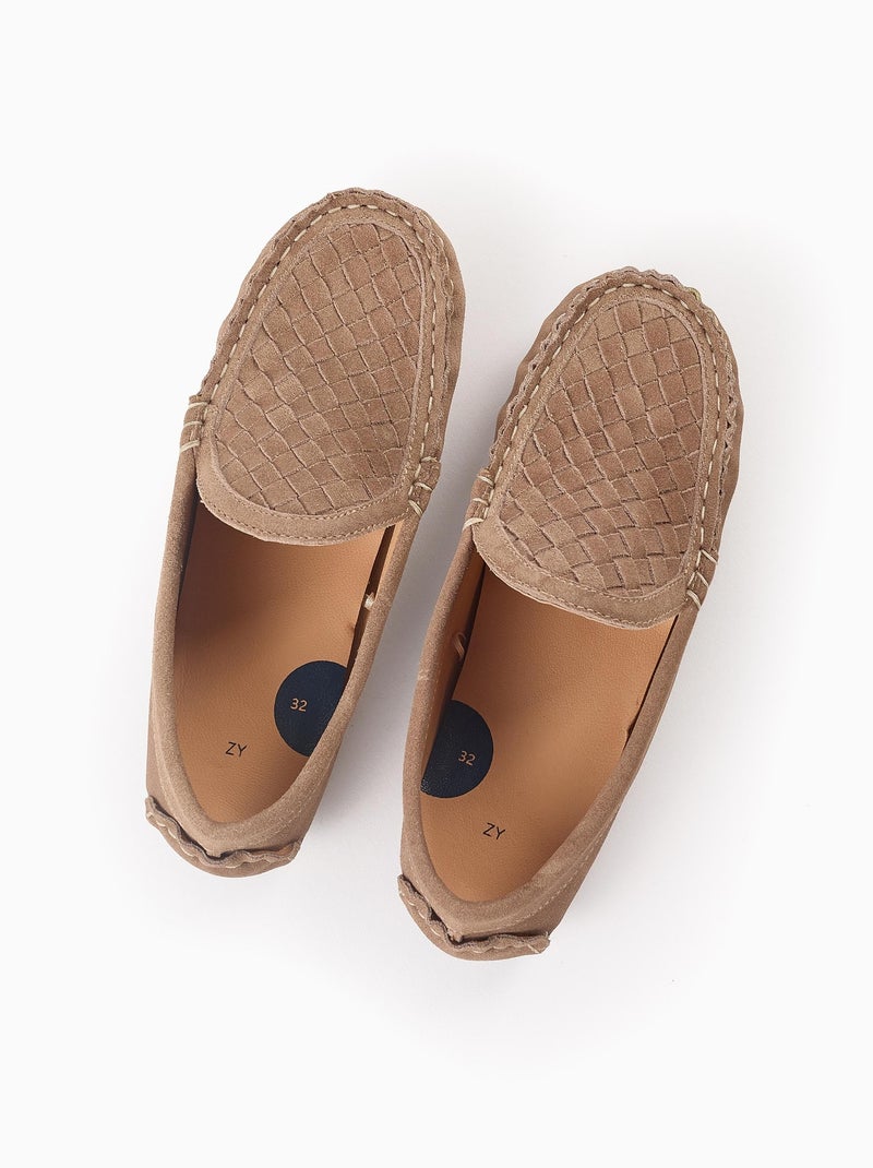 Mocassins en Daim Beige foncé - Kiabi