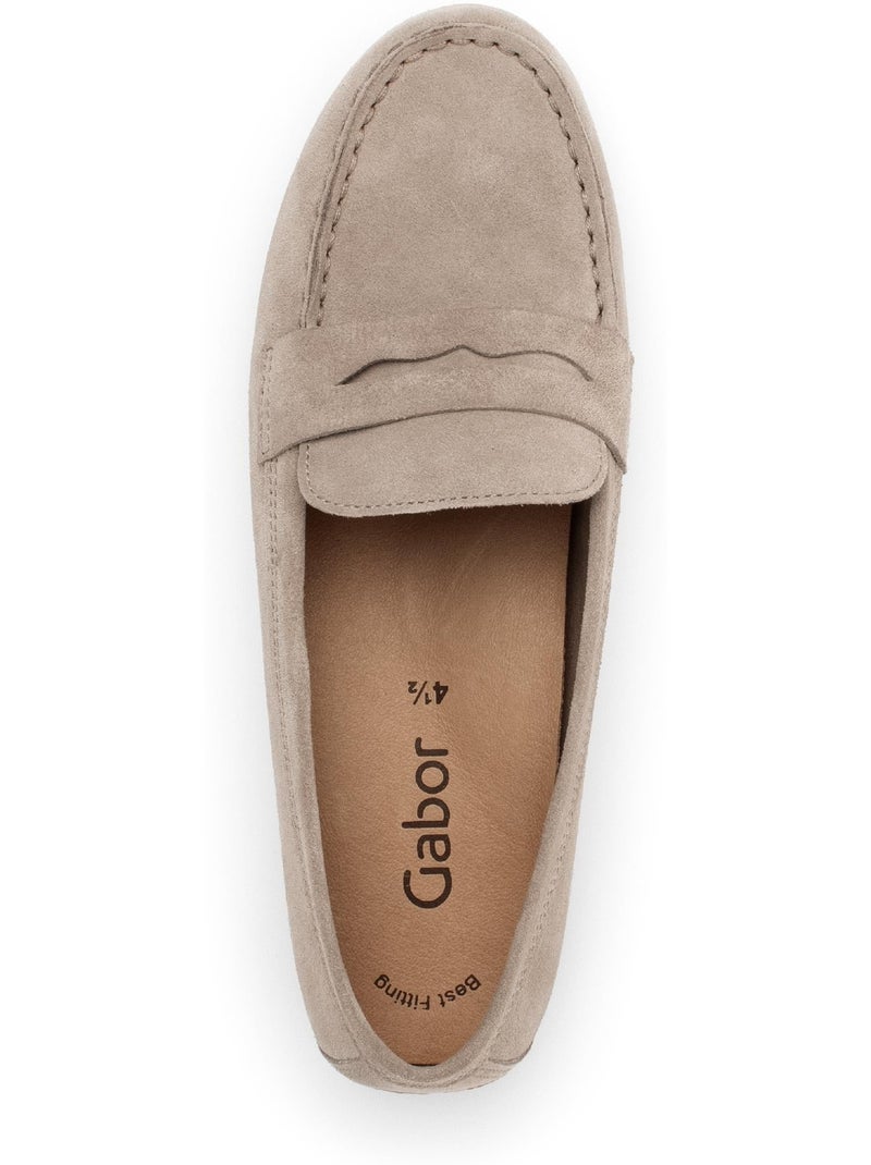 Mocassins  en daim Beige - Kiabi
