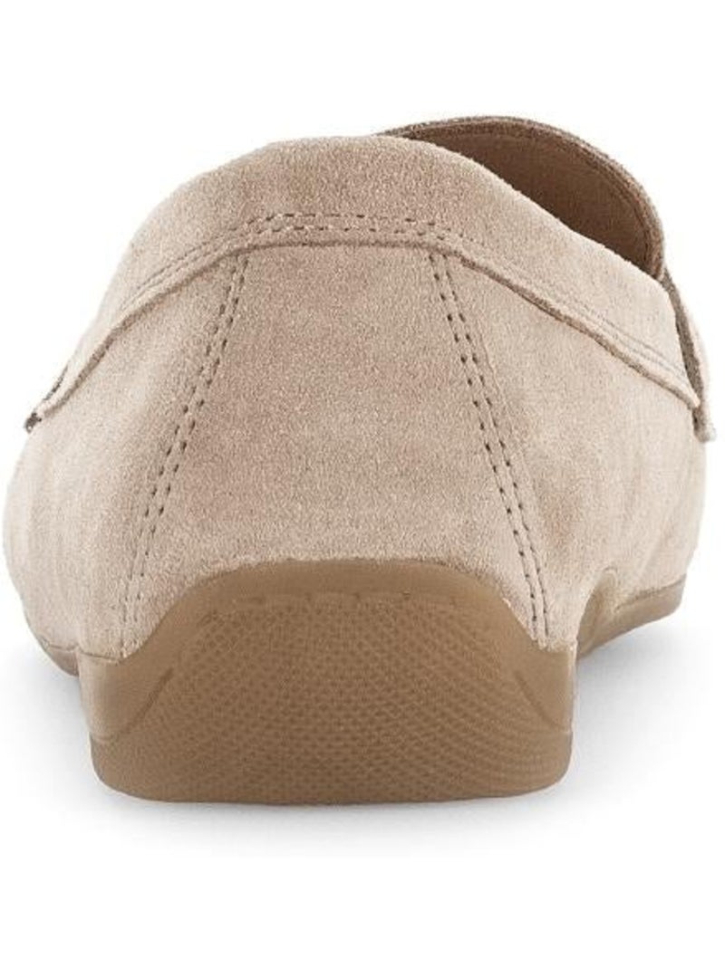 Mocassins  en daim Beige - Kiabi