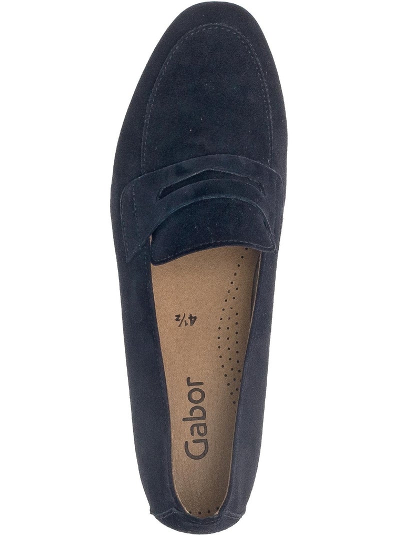Mocassins  en daim Bleu - Kiabi