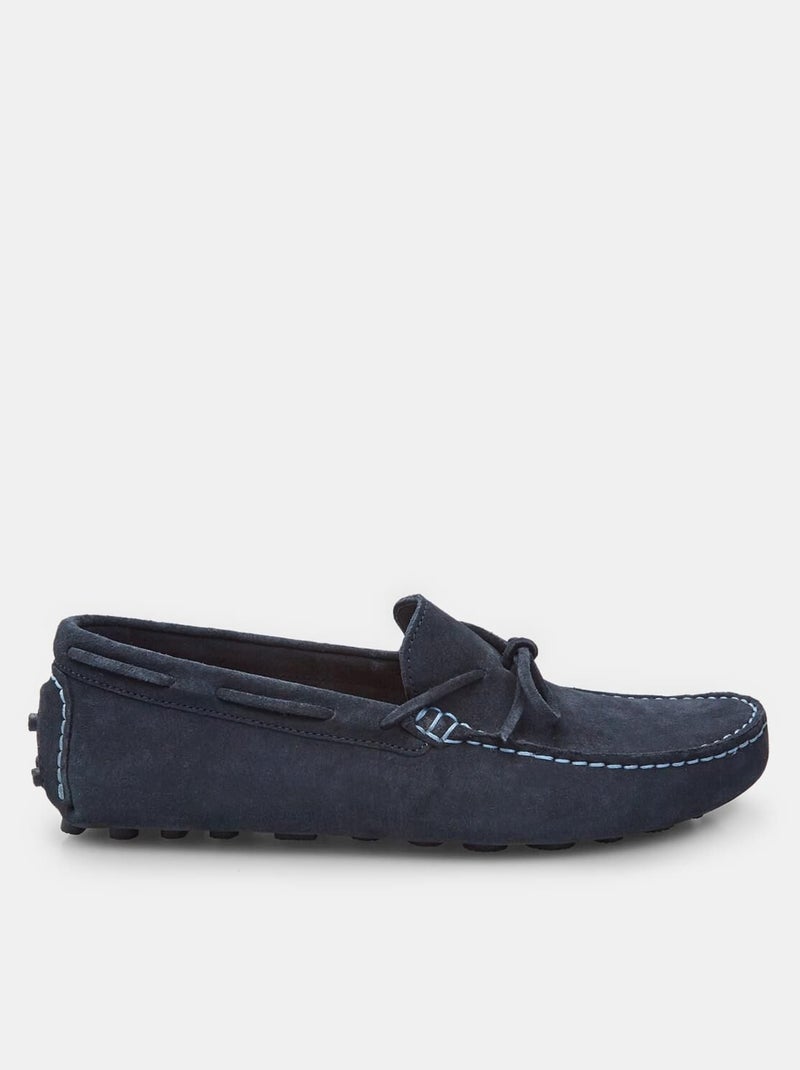 Mocassins en daim comfortables BATA Bleu - Kiabi