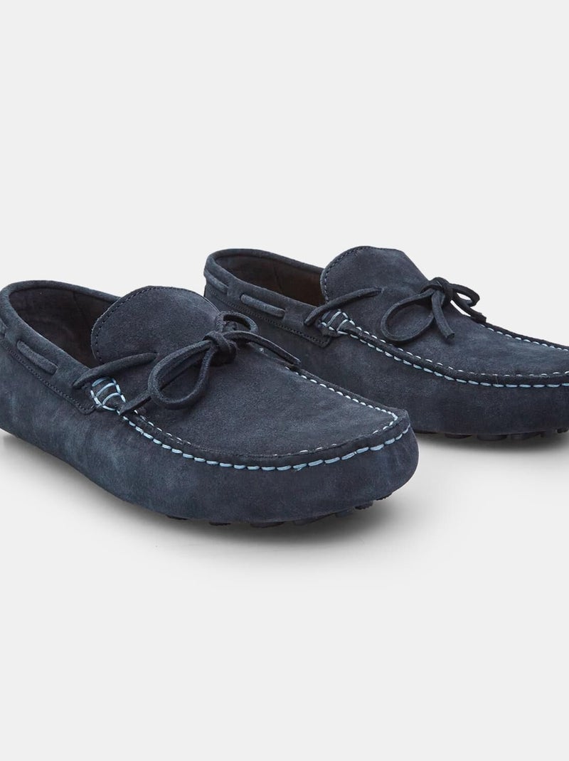 Mocassins en daim comfortables BATA Bleu - Kiabi