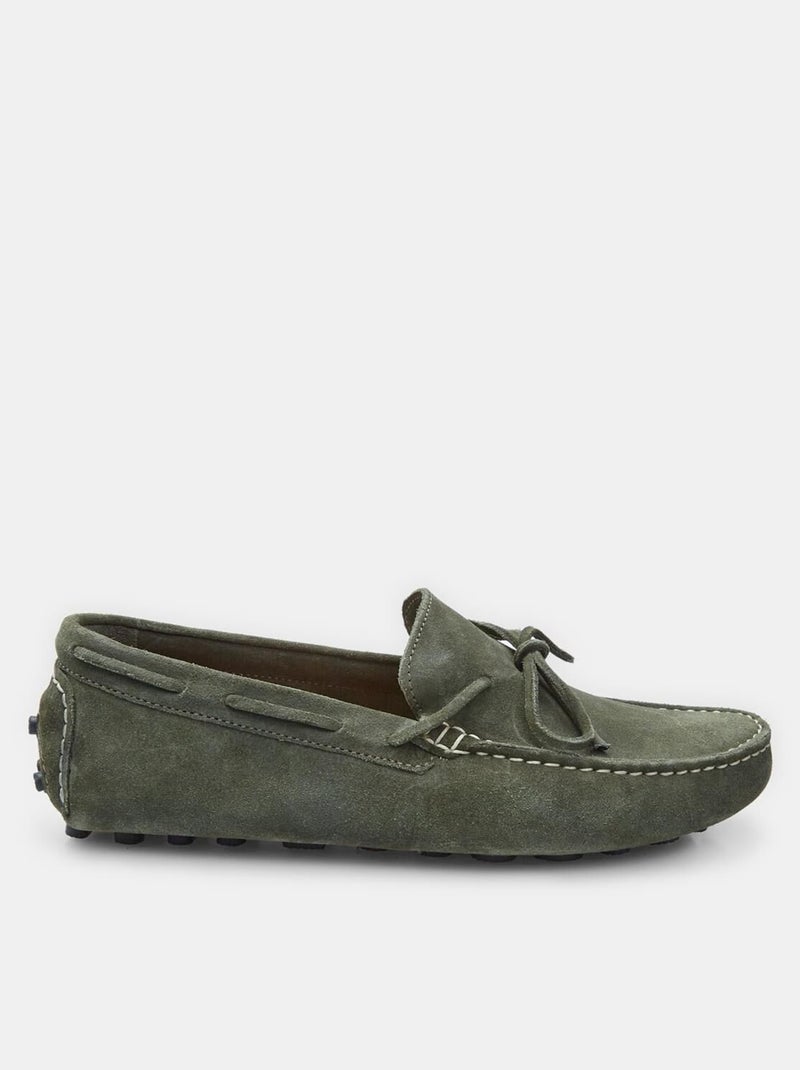 Mocassins en daim comfortables BATA Vert - Kiabi
