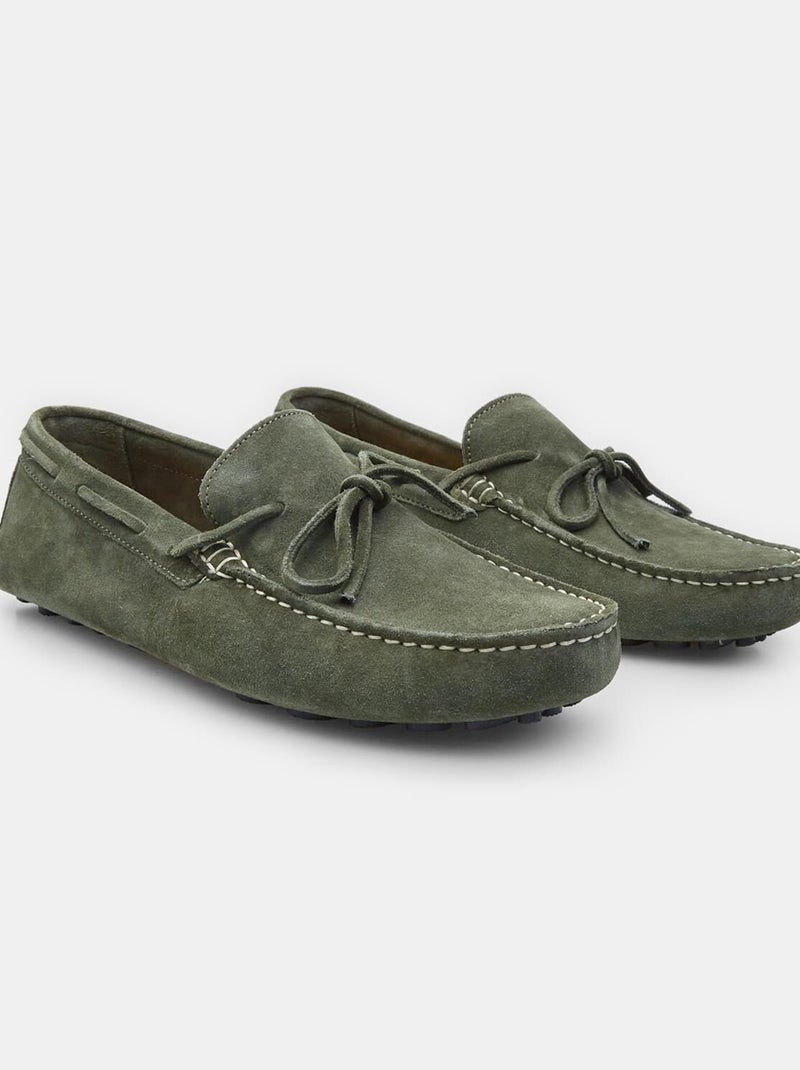 Mocassins en daim comfortables BATA Vert - Kiabi