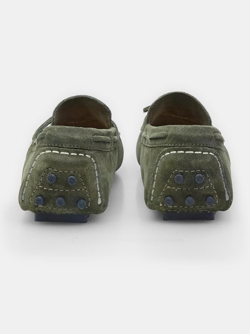Mocassins en daim comfortables BATA Vert - Kiabi