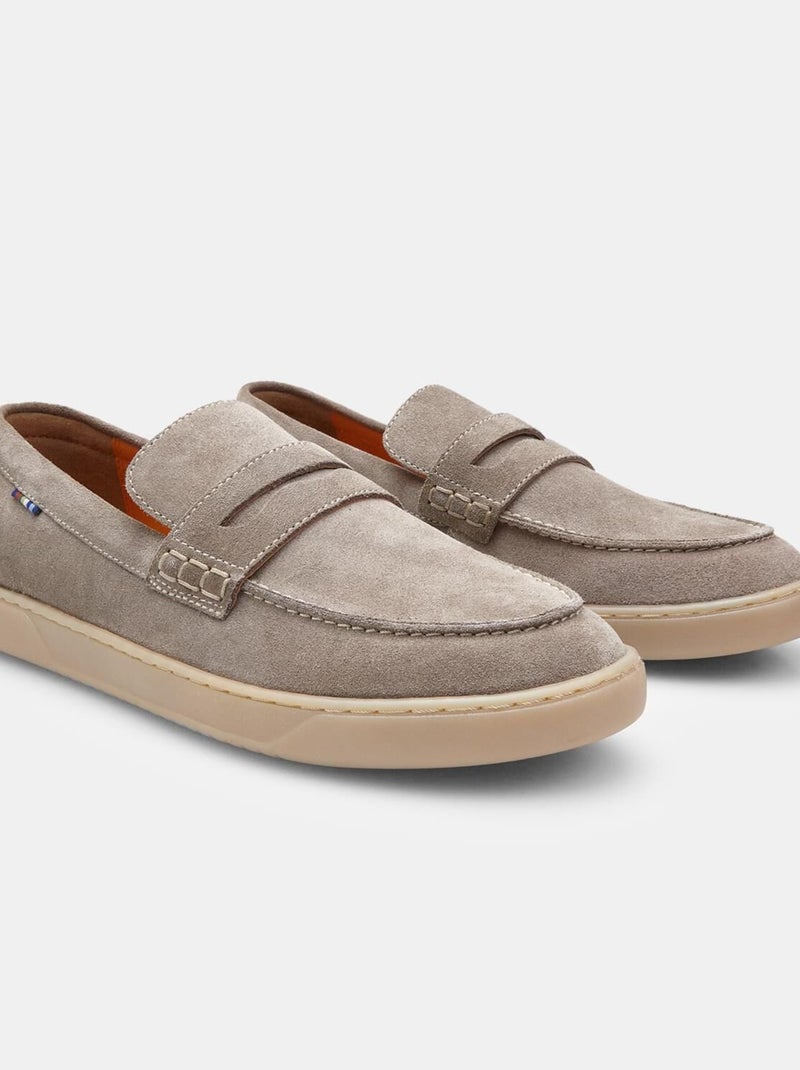 Mocassins en daim confortables  BATA Beige - Kiabi
