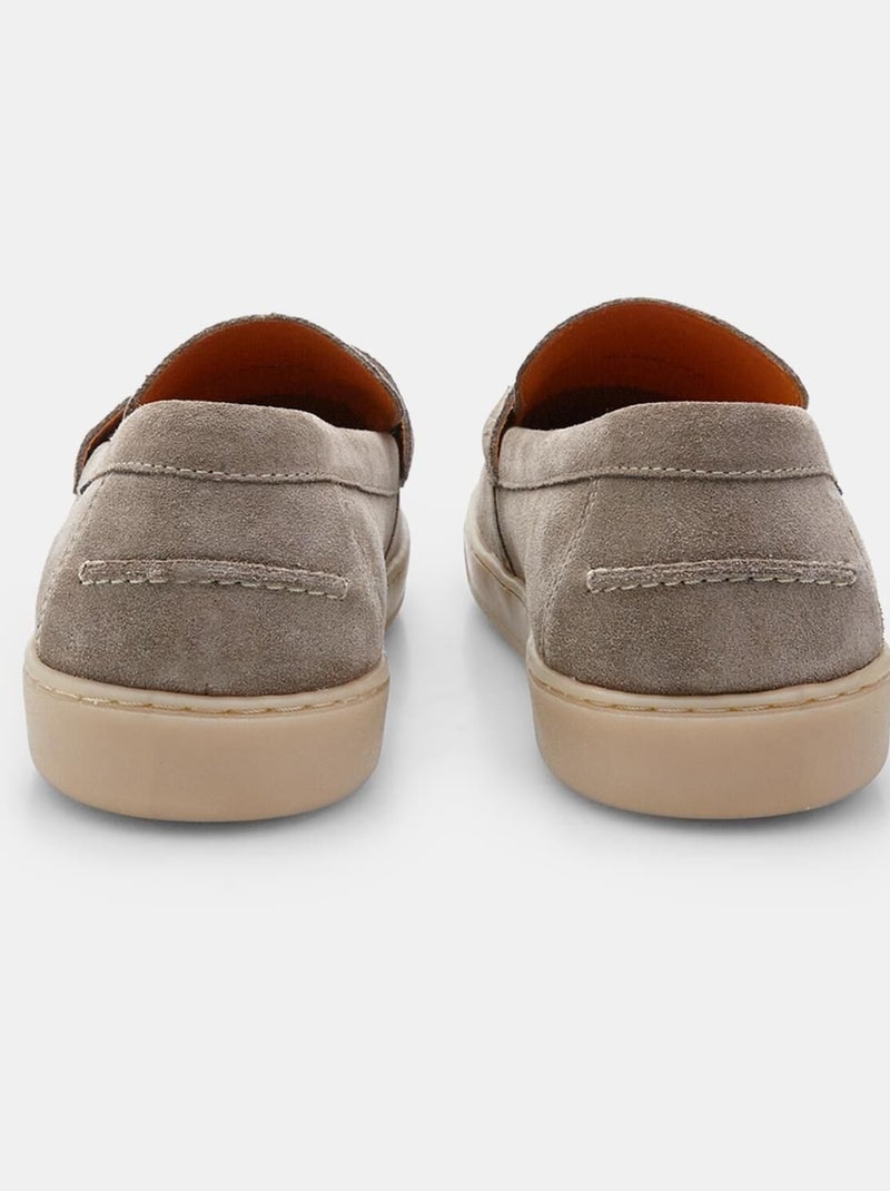 Mocassins en daim confortables  BATA Beige - Kiabi