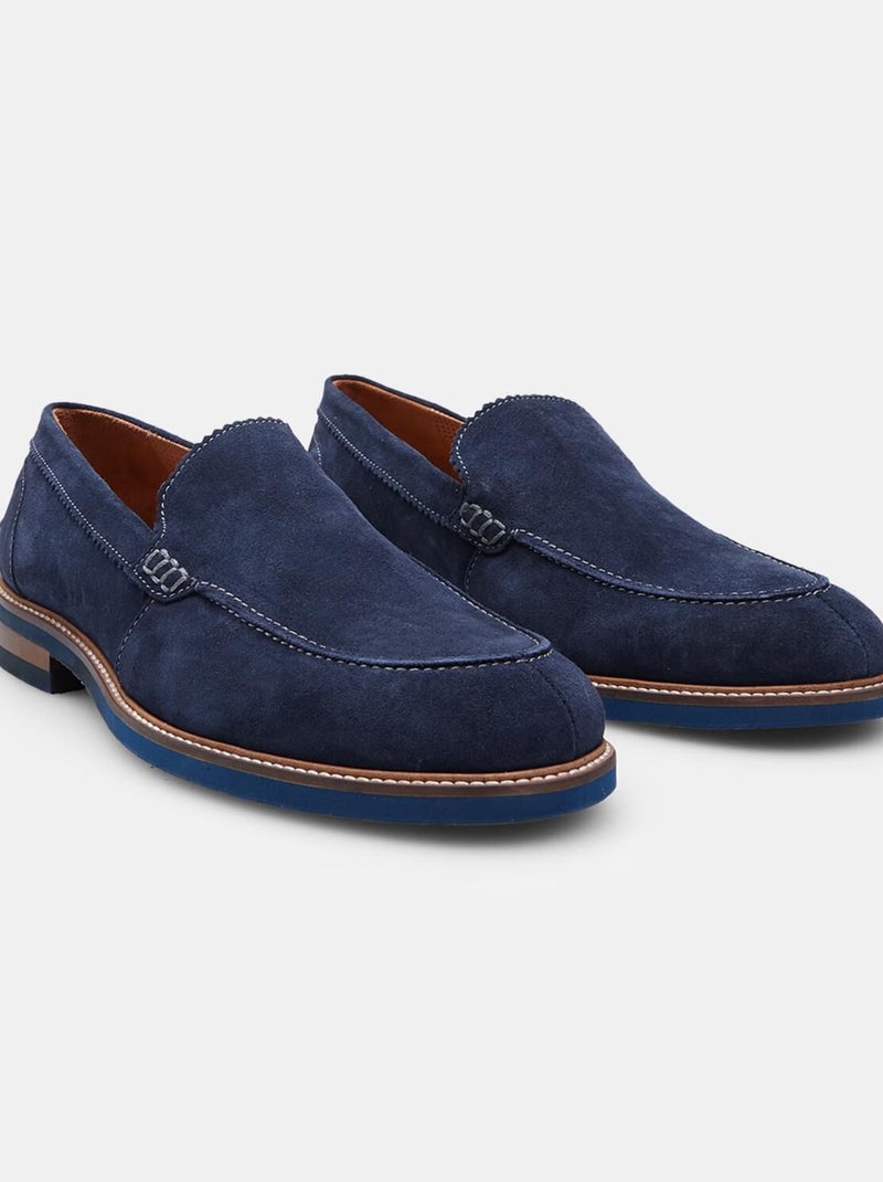Mocassins en daim confortables  BATA Bleu - Kiabi
